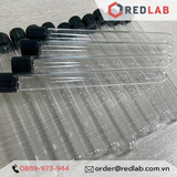 Ống nghiệm có nắp ONELAB Ø 13 16 18 20 25 mm, thuỷ tinh boro 3.3 chịu nhiệt, nắp vặn nhựa PP đen, có VAT