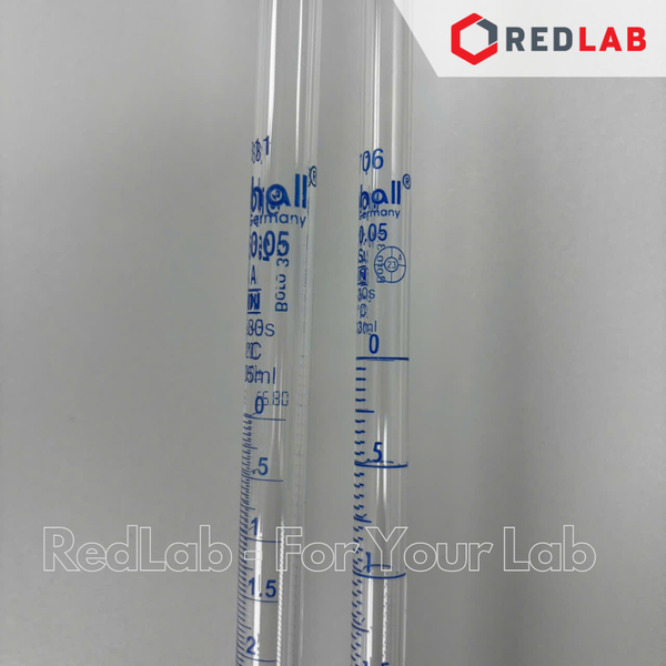 Buret thủy tinh trắng BIOHALL khóa nhựa PTFE 10 25 50 100 ml, Class AS, có VAT