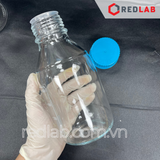 Chai trung tính trắng ISOLAB 100 250 500 1000 2000 5000 ml nắp vặn PP xanh GL45, thủy tinh borosilicate, có VAT