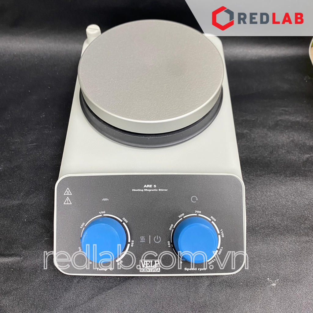 Máy khuấy từ gia nhiệt ARE 5 (F20500560) hãng VELP – Ý, max 1500 vòng/phút 310°C 15 lít (H2O), có VAT