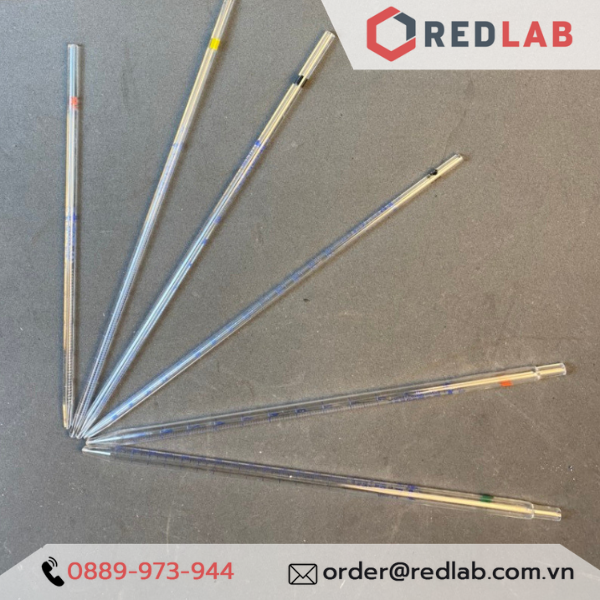Pipet thẳng chia vạch BIOHALL Class AS 0.1 0.2 0.5 1 2 3 4 5 6 7 8 9 10 15 20 25 50 100 ml, ống hút mẫu thí nghiệm, có VAT