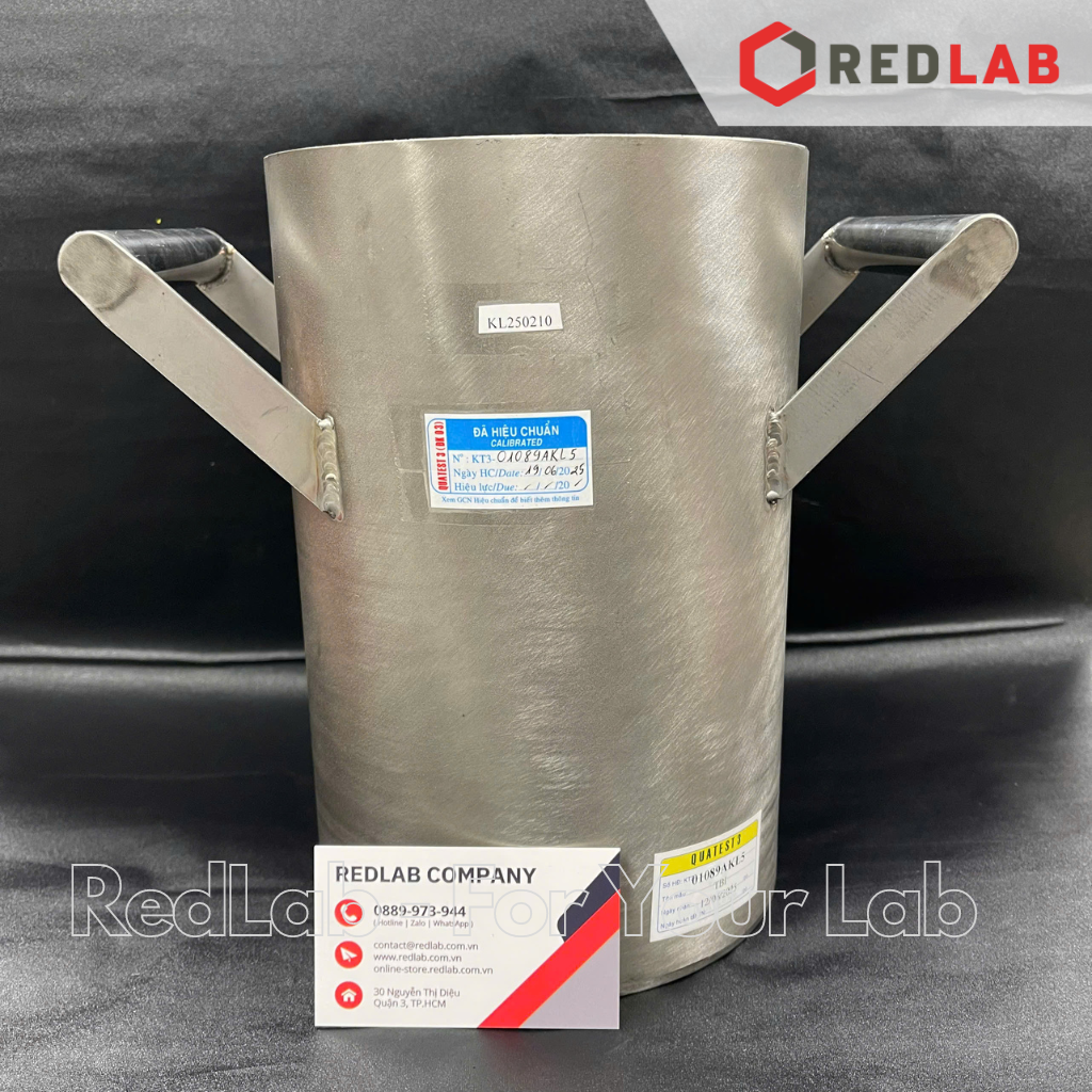 Dung trọng (Bình đo tỷ trọng) thép SS304 5000ml, có quai xách (kèm phí hiệu chuẩn) có VAT