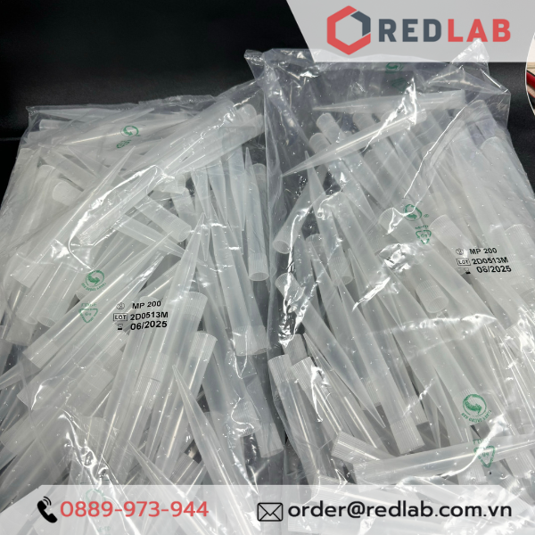 [Gói 100 cái] Microtips (đầu típ - côn) trắng 10.000ul = 10ml Aptaca - 10005, dạng Eppendorf/Brand/Gilson, có VAT