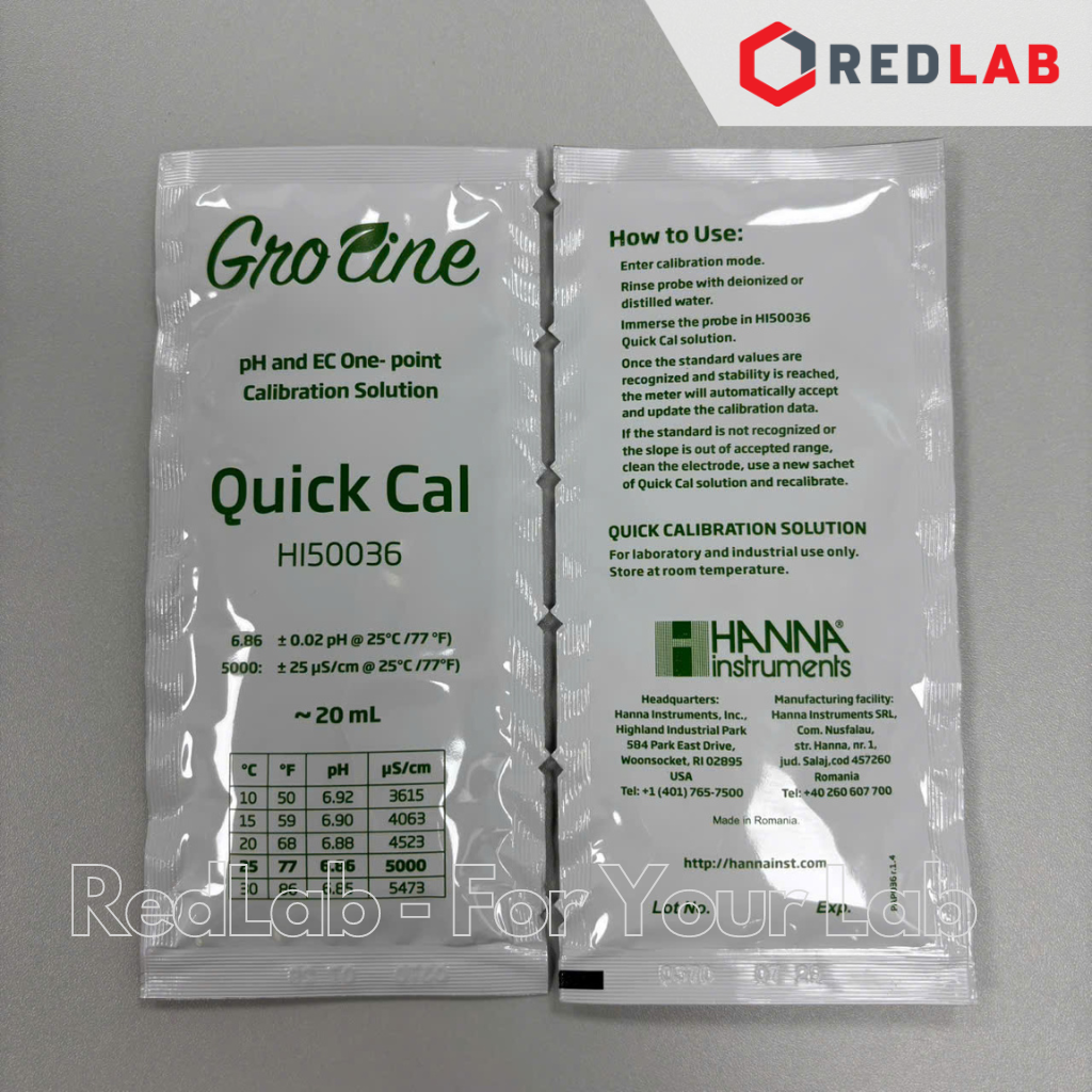 Dung Dịch Hiệu Chuẩn Nhanh Chung Cho pH/TDS/EC Dạng Gói 20mL (25 gói) Hanna HI50036P, giá tốt, có VAT