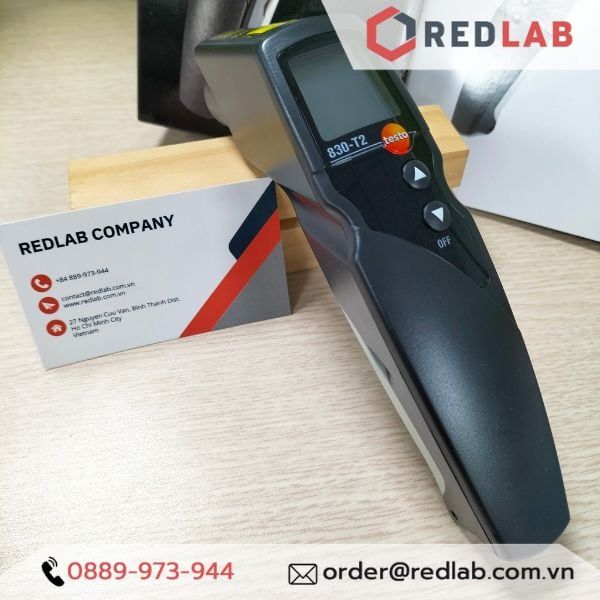 Máy đo nhiệt độ kế hồng ngoại TESTO 830 T2 (0560 8312) nhiệt kế đo bề mặt - 50 đến +500 °C, chính hãng, có VAT