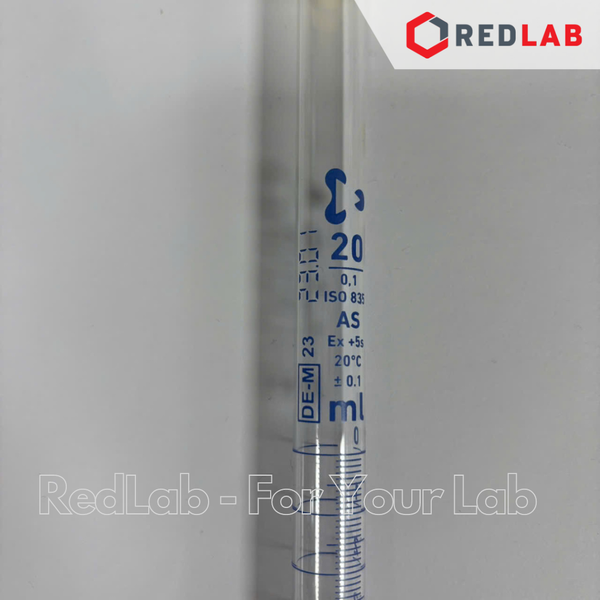 Pipet thẳng vạch xanh DURAN Class AS 0.5 1 2 5 10 20 25 50 ml, ống hút thủy tinh kẻ vạch thí nghiệm, có VAT