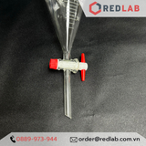 Phễu chiết quả lê khoá nhựa PTFE ONELAB kẻ vạch 60 125 250 500 1000 2000 ml, bình lắng gạn thủy tinh thí nghiệm, có VAT
