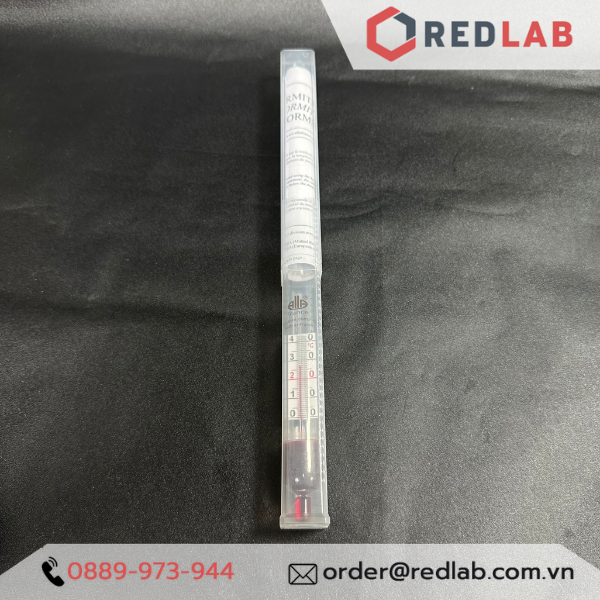 Cồn kế có nhiệt kế 70-100 0.5% Tp 20ºC, 0-40°C : 1°C ALLA 0530TP070/20-QP alcoholometer with thermometer, có VAT