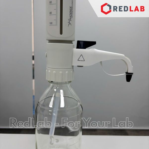 Dispenser mate pro PHOENIX Instrument 0.5-5, 1-10, 2.5-25, 5-50, 10-100 ml hấp tiệt trùng 121°C, kháng hóa chất, có VAT