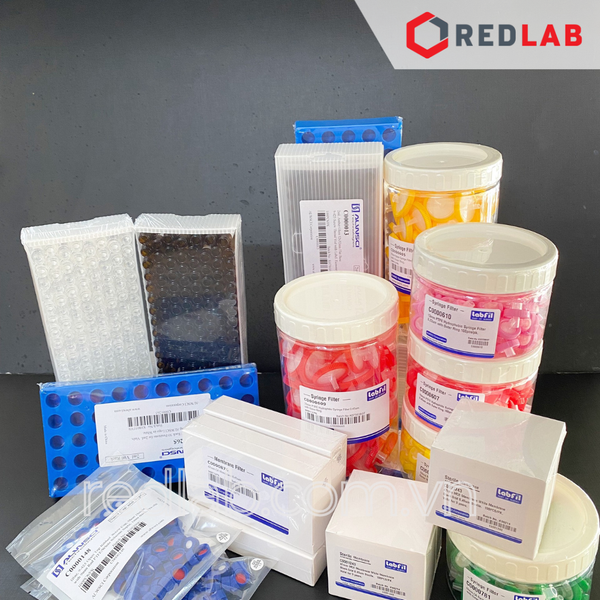 [Hộp 100 cái] Đầu lọc MCE Syringe filter Labfill ALWSCI 13mm / 25mm, lỗ lọc 0.22um / 0 45um, dùng cho sắc ký HPLC, có VAT