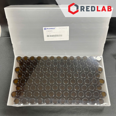 [Bộ 100 cái] ALWSCI Chai thủy tinh vial 20ML 27.5x57mm trắng / nâu + Nắp vặn kín nhựa PP 24-400 septa 1.5mm, có VAT - redlab