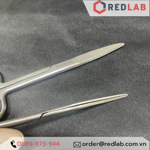 Kéo thẳng 2 đầu nhọn Pakistan 12 14 16 18 20 cm, dùng trong lab thí nghiệm, có VAT