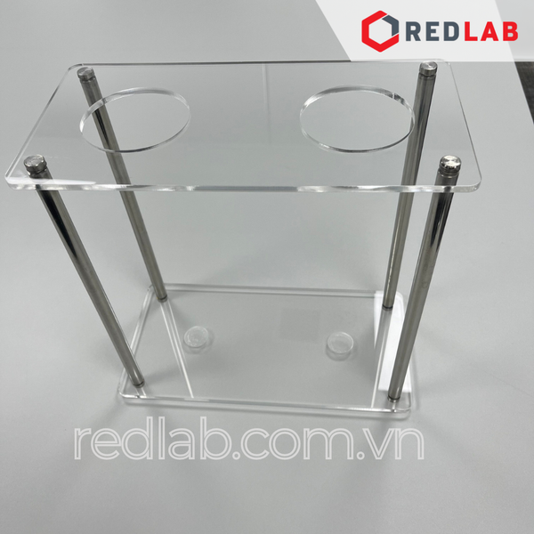 Phễu Imhoff 1000ml VITLAB code 75991, nhựa SAN, khoá PP, chia vạch xác định chất rắn lơ lửng, có VAT