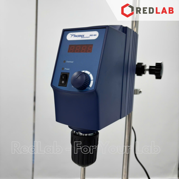 Máy khuấy đũa 40 lít (H2O) Phoenix Instrument RSO-40A, màn hình LED, 50-2200rpm ± 3rpm, 60 Ncm, BH 12T, có VAT