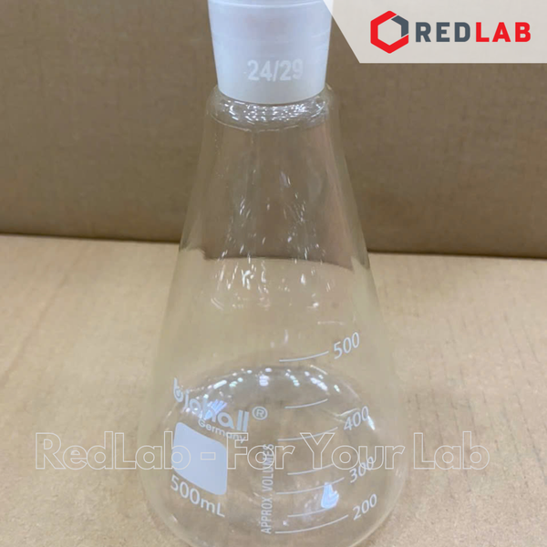 Bình tam giác thủy tinh cổ nhám BIOHALL 25 50 100 150 200 250 300 500 1000 ML - NS 14/23 19/26 24/29 29/32 34/35, có VAT