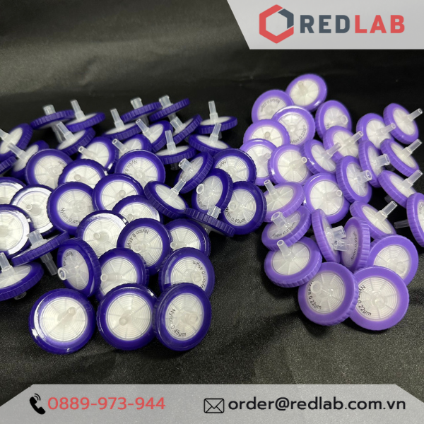 Đầu lọc Syringe Nylon đường kính 33mm, lỗ lọc 0.22µm và 0.45µm không tiệt trùng Finetech Nylon033N022I và Nylon033N045I, giá tốt, có VAT