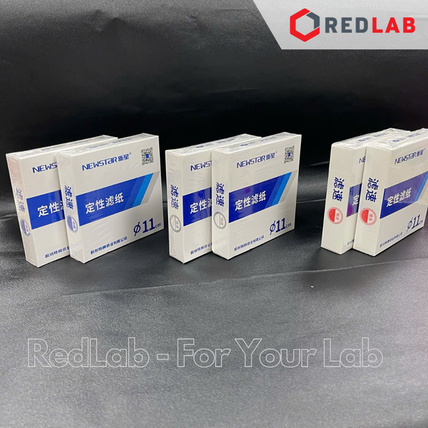 Giấy lọc định tính NewStar Ø 11cm chảy nhanh 101, trung bình 102, chậm 103 (hộp 100 tờ), giấy lọc thí nghiệm, có VAT
