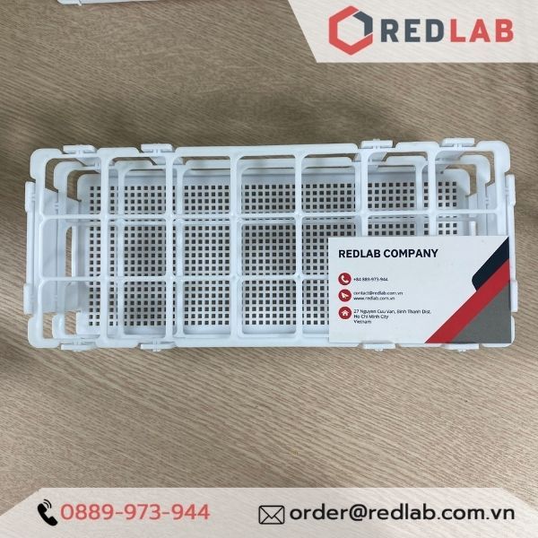 Giá đỡ ống nghiệm nhựa ONELAB nhiều vị trí đựng ống nghiệm, ống ly tâm Ø 13 16 20 25 30 mm, có VAT