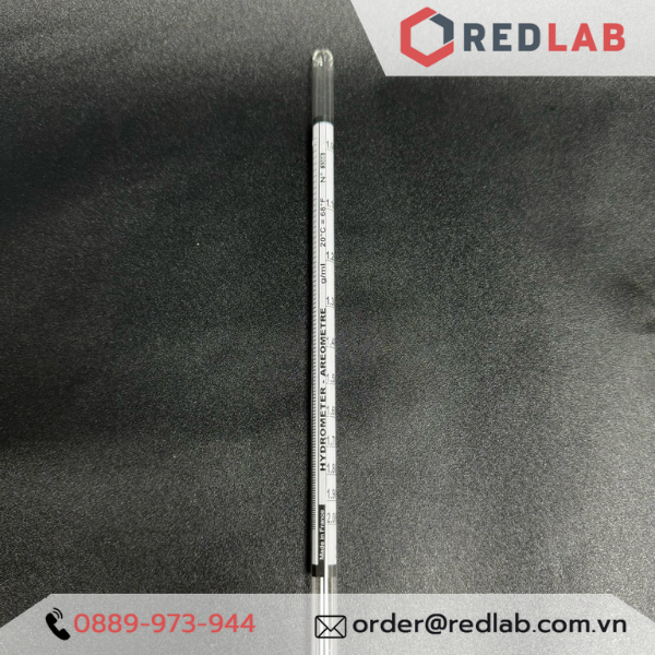 Tỷ trọng kế 1.000-2.000 : 0.010 g/ml Tp 20°C ALLA 3000TB100/20-QP hydrometer, có VAT