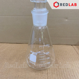 Nút thủy tinh nhám lục giác BIOHALL 10/19 14/23 19/26 24/29 29/32 34/35, dùng đậy tam giác, bình cầu thí nghiệm, có VAT