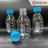 Chai trung tính trắng ISOLAB 100 250 500 1000 2000 5000 ml nắp vặn PP xanh GL45, thủy tinh borosilicate, có VAT