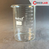 Cốc đốt thuỷ tinh Thấp thành BIOHALL 5 10 25 50 100 150 200 250 400 500 600 800 1000 ml 2L 3L 5L 10L, beaker có mỏ chịu nhiệt, có VAT