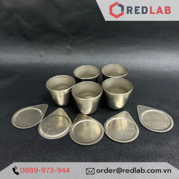 Chén Niken có nắp ONELAB 30ml 50ml, chén nung mẫu thí nghiệm chịu nhiệt độ cao, có VAT