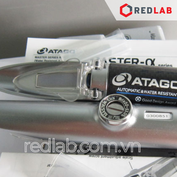 Khúc xạ kế đo độ ngọt ATAGO Master-53α (Code 2351), Brix kế 0.0 - 53.0% có bù nhiệt, chống nước IP65, có VAT