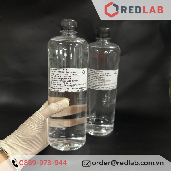 Cồn 70 độ, 90 độ, 96 độ (chai 1 lít) hãng CEMACO Việt Nam, 70% 90% 96% Ethanol, có VAT