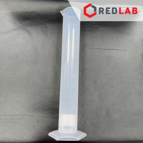 Ống đong trắng nhựa PP,  vạch nổi trắng ISOLAB Class B, 10 25 50 100 250 500 1000 ml, có VAT - redlab
