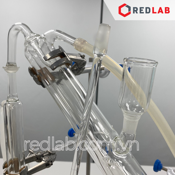 ​​​​​​​Bộ chưng cất Markham gồm Bình cầu 2L, phễu rót, thân chưng cất, sinh hàn thẳng, bình tam giác và phụ kiện, có VAT