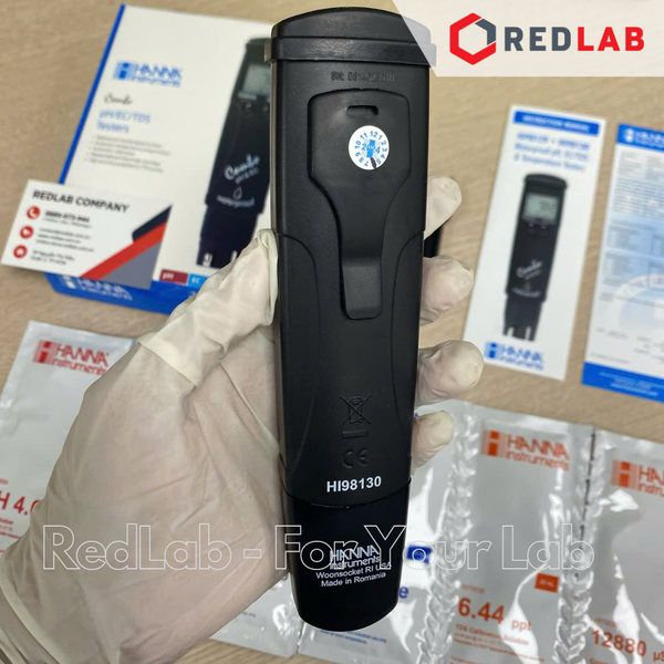 Bút đo pH/Độ dẫn/TDS/Nhiệt Độ thang cao cầm tay Hanna HI98130, giá tốt, có VAT