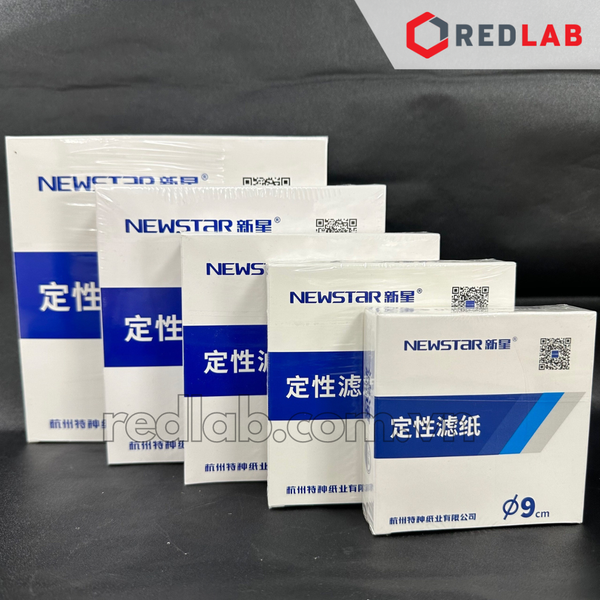Giấy lọc định tính NewStar Ø 11cm chảy nhanh 101, trung bình 102, chậm 103 (hộp 100 tờ), giấy lọc thí nghiệm, có VAT
