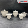 Chén nung sứ có nắp ONELAB Ø 30 40 50 100 200 300 ml, chịu nhiệt, dùng nung đốt mẫu thí nghiệm, có VAT