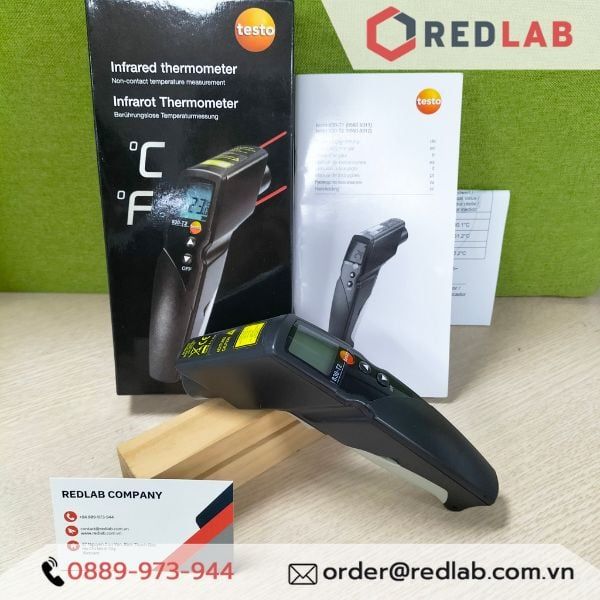 Máy đo nhiệt độ kế hồng ngoại TESTO 830 T2 (0560 8312) nhiệt kế đo bề mặt - 50 đến +500 °C, chính hãng, có VAT