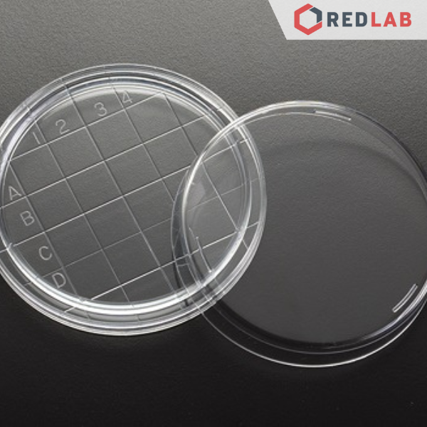 [Gói 10 cái tiệt trùng] Đĩa Rodac 55mm tiệt trùng Aptaca code 155, đĩa petri nhựa kẻ sọc PS, có VAT