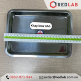  Khây inox chữ nhật, khay đựng dụng cụ thí nghiệm 17*22cm, 22*32cm 