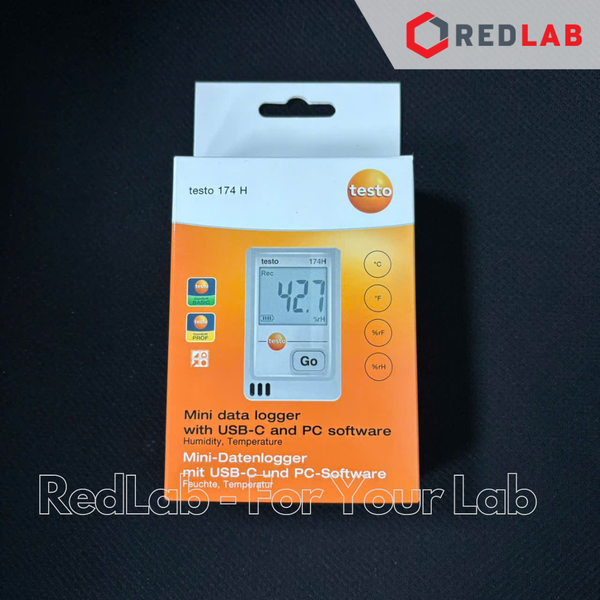Máy đo ghi nhiệt độ, độ ẩm TESTO 174 H trắng (0572 1741 01) nhiệt ẩm kế tự ghi mini với USB-C và phần mềm, có VAT