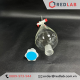 Phễu chiết quả lê khoá nhựa PTFE ONELAB kẻ vạch 60 125 250 500 1000 2000 ml, bình lắng gạn thủy tinh thí nghiệm, có VAT