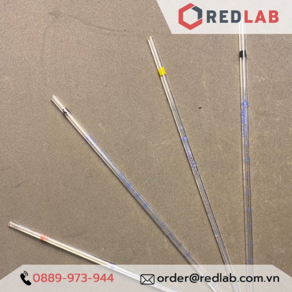 Pipet thẳng chia vạch BIOHALL Class AS 0.1 0.2 0.5 1 2 3 4 5 6 7 8 9 10 15 20 25 50 100 ml, ống hút mẫu thí nghiệm, có VAT