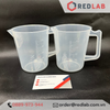 Ca nhựa PP có quai vạch nổi trắng ONELAB 100 250 500 1000 2000 3000 5000 ml, cốc đong thí nghiệm, chịu nhiệt, có VAT