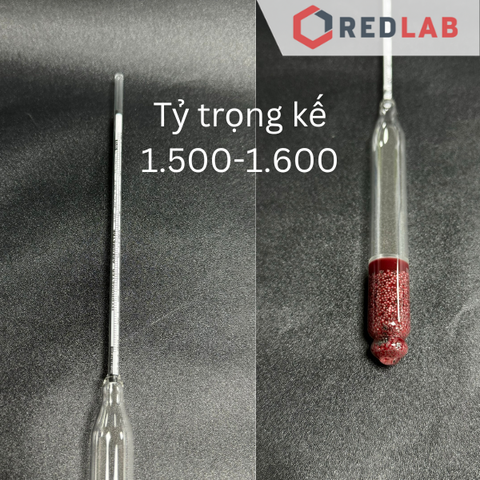Tỷ trọng kế 1.500-1.600 : 0.001 g/ml Tp 20°C hãng Alla - Pháp - Redlab
