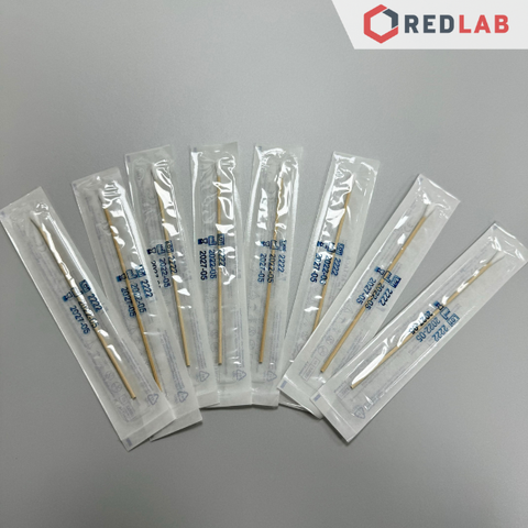 [100 cái] Que gỗ quấn gòn lấy mẫu vi sinh dài 150mm, Aptaca Ý 5100/SG/CS, tiệt trùng từng cái trong bao nylon, có VAT