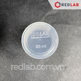 Ca nhựa PP không quai vạch nổi trắng ISOLAB 25 50 100 250 500 1000 2000 ml, cốc đong hóa chất chịu nhiệt, có VAT