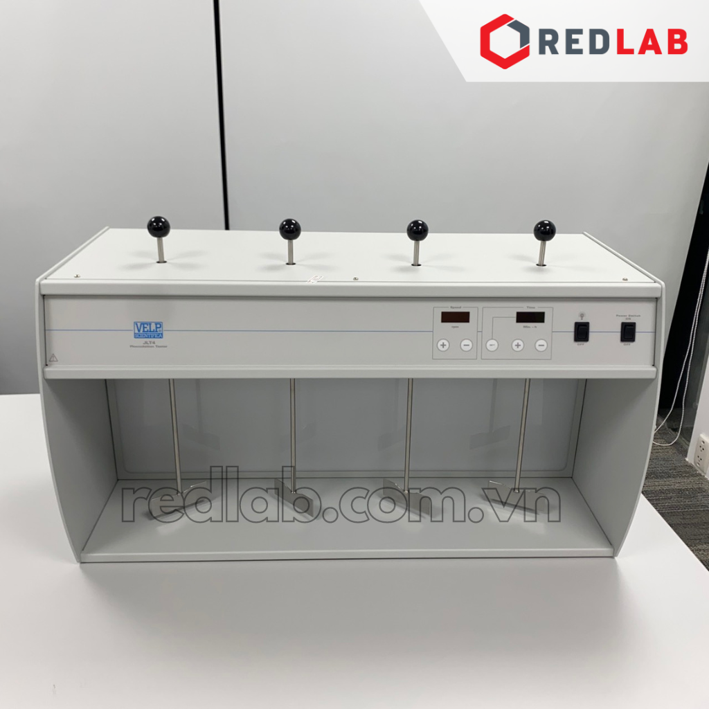 Máy khuấy Jartest 4 vị trí JLT4 (F105A0108) VELP – Ý, max 300 v/p, điện tử hiện số, leaching test, Jar-test, có VAT