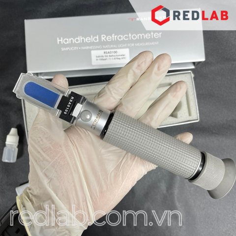 Khúc xạ kế đo độ mặn 0-100% TRANS Instruments - Singapore RSA0100 bù nhiệt, đo muối trong dung dịch / nước nuôi trồng thuỷ hải sản, có VAT - Redlab