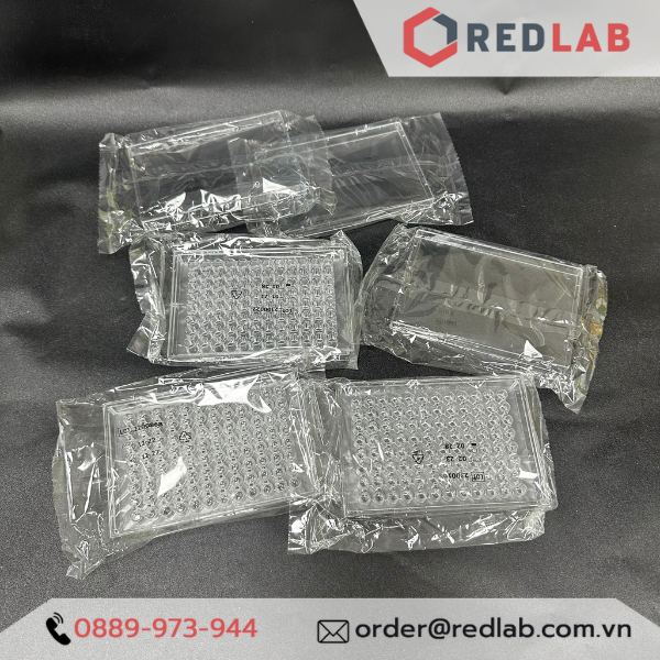 Đĩa eliza nuôi cấy tế bào 96 giếng tiệt trùng Aptaca 5096, đáy bằng, đáy U, đáy nhọn V, nắp đậy, có VAT
