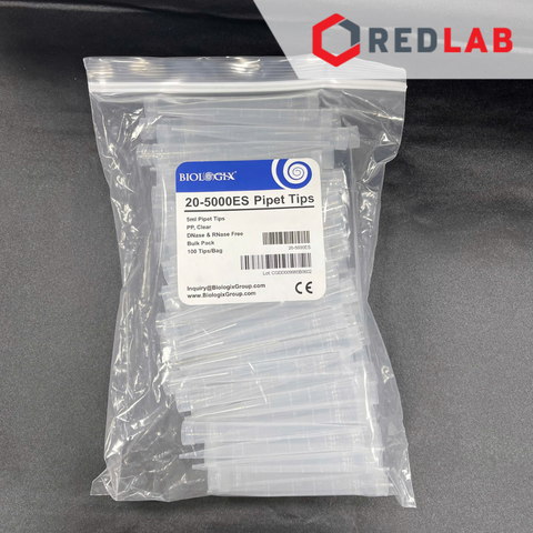 [Gói 100 cái] Microtips (đầu típ - côn) trắng 5.000ul = 5ml Biologix 20-5000ES, dạng Eppendorf, có VAT - redlab