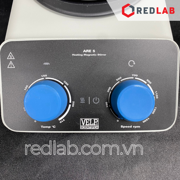 Máy khuấy từ gia nhiệt ARE 5 (F20500560) VELP - Ý, max 1500 vòng/phút, 310°C, 15 lít (H2O), có VAT