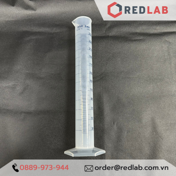 Ống đong nhựa PP in vạch xanh ONELAB 10 25 50 100 250 500 1000 2000 ml, đáy lục giác, chịu nhiệt, có VAT